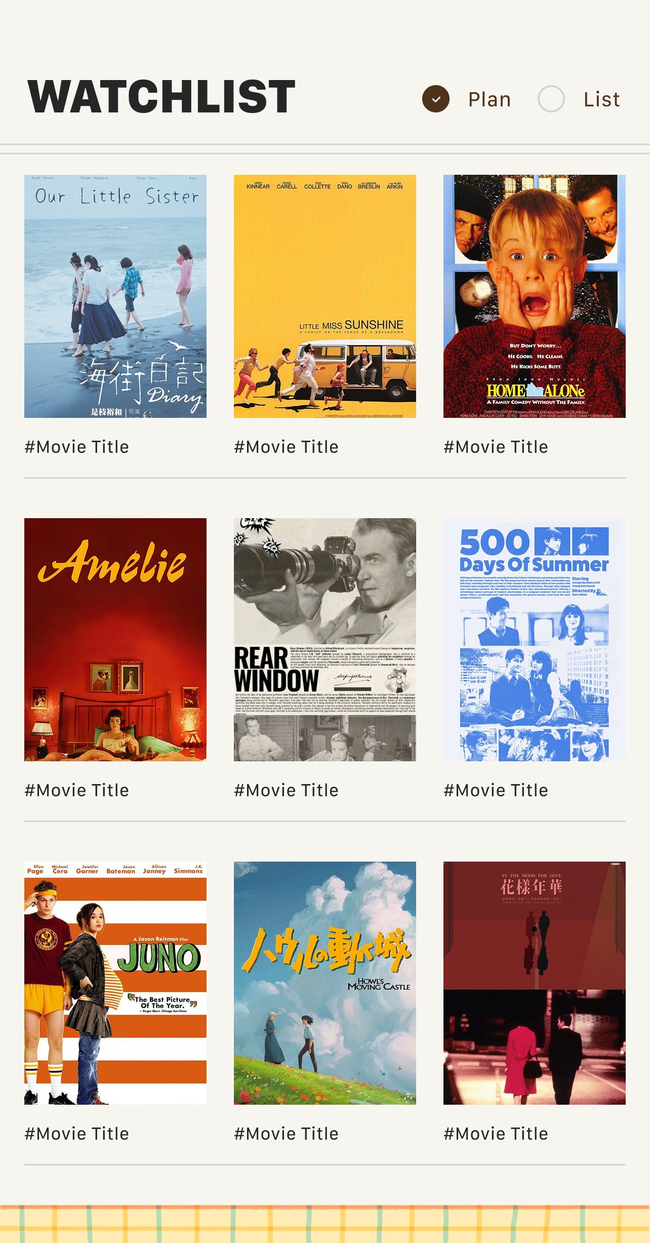 Movie Watchlist and Media Review Page
